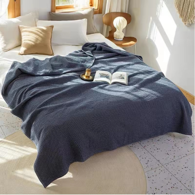 Elegant Classic style Cube Range Blanket Color Space Blue