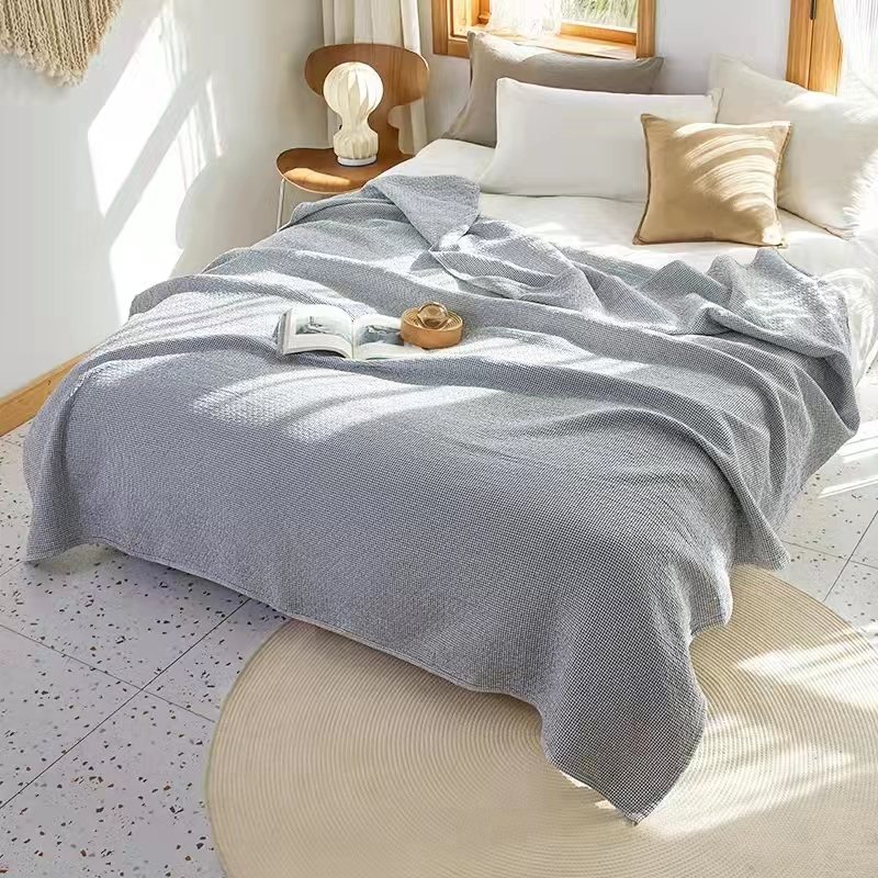 Elegant Classic style Cube Range Blanket Color Sky Gray