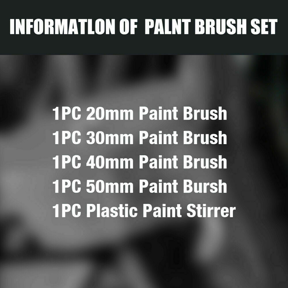 5Pc Paint Brushes Set Artist Acrylic Staining Home Garden Painting Handy Tool