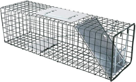 2 Size (small + large)Animal Trap Cage Humane Live Steel Catch Possum Fox Rat Cat Rabbit Bird