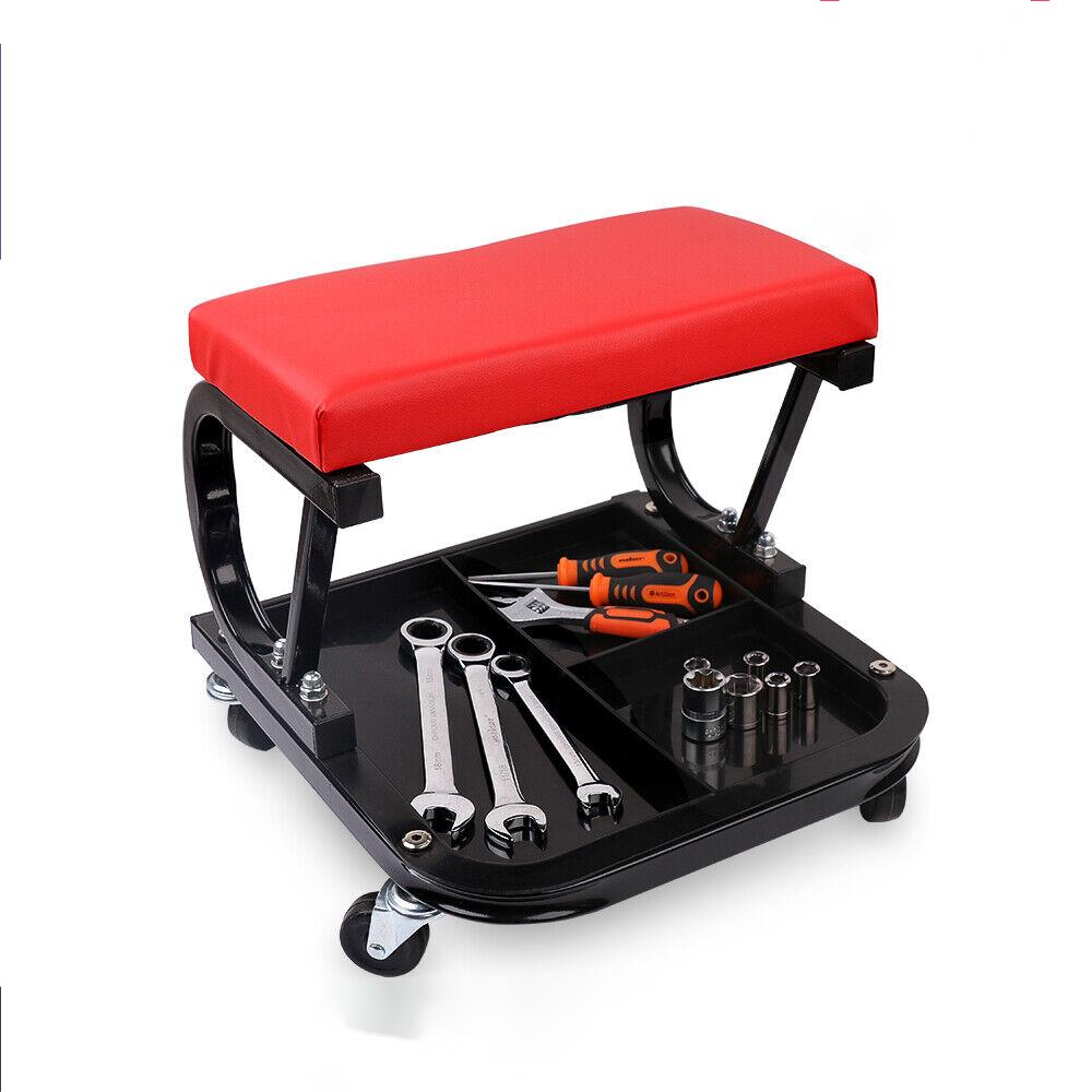 HORUSDY Rolling Creeper Seat Workshop Mechanic Stool Garage Repair Storage Tray