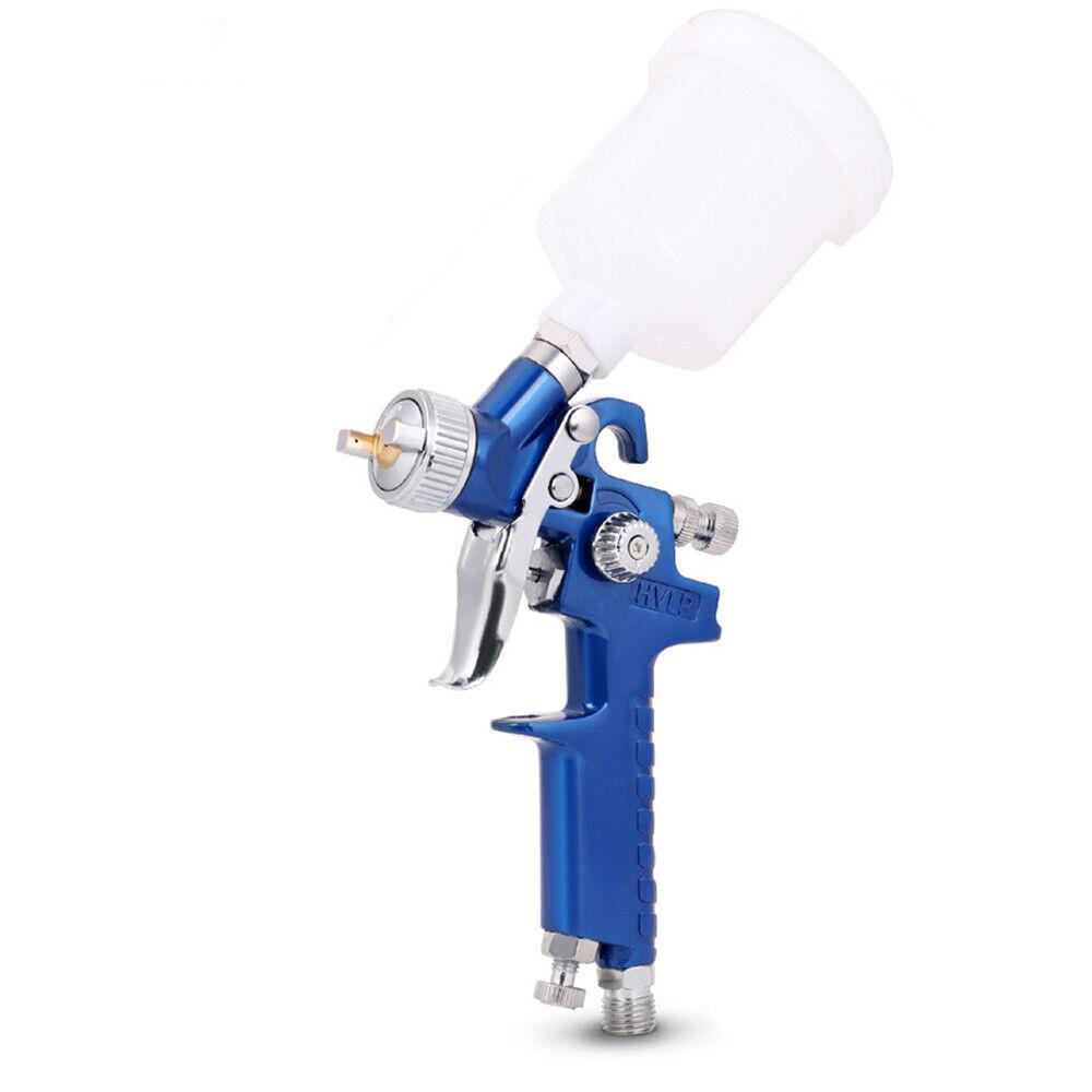 Gravity Mini HVLP Spray Gun 125mL 0.8mm Air Nozzle Low Pressure Painting Sprayer