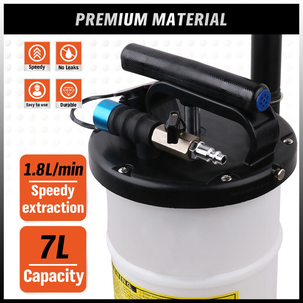 7L Manual & Pneumatic Oil Extractor - Multi-Purpose Fluid Transfer Pump