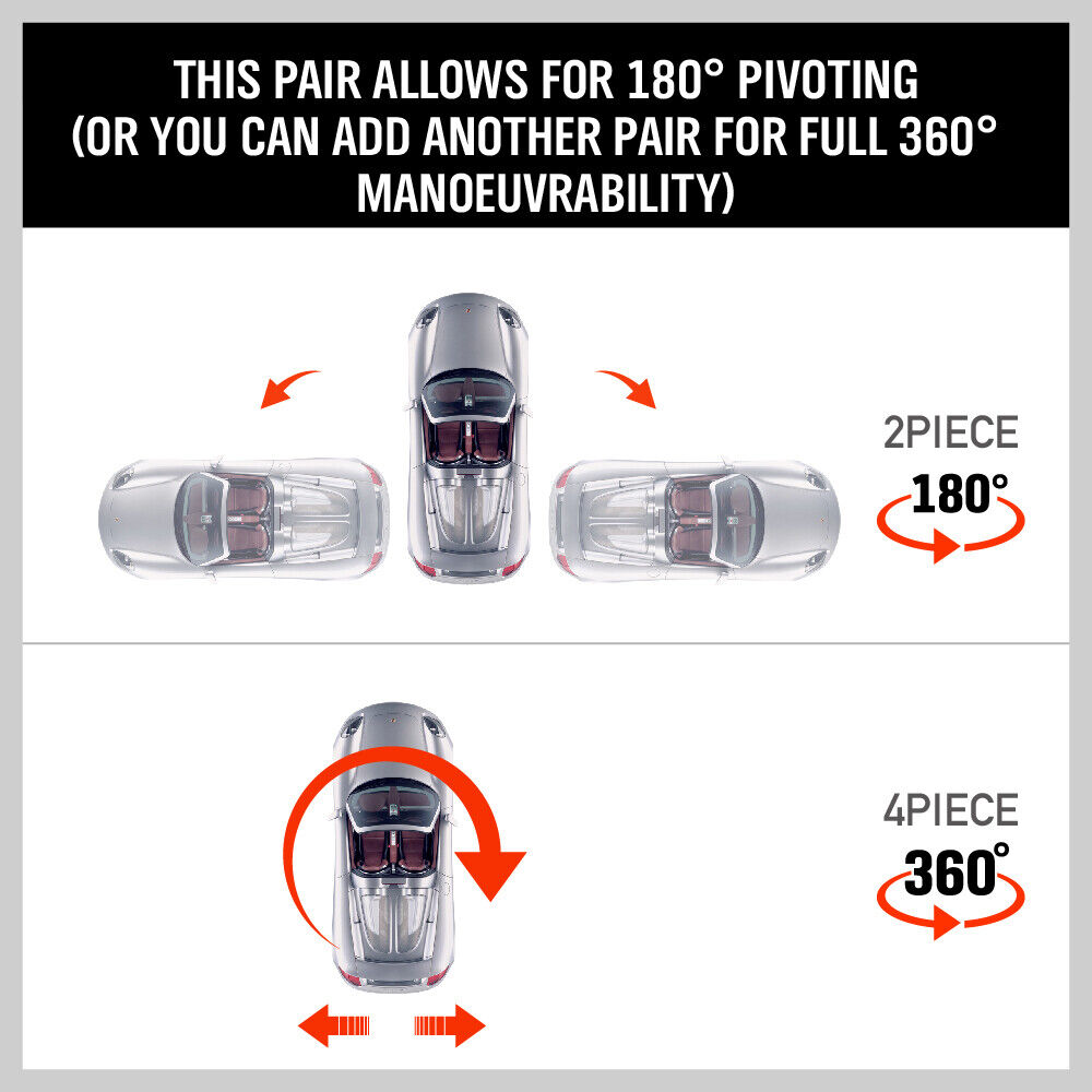 4 x Heavy Duty Wheel Dolly 450 kg 1000 lb Car Vehicle Positioning Jack Platform