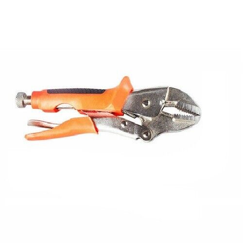 Vice Grip Locking Pliers Curved Jaw Auto Locking 235mm Long With Soft Grip