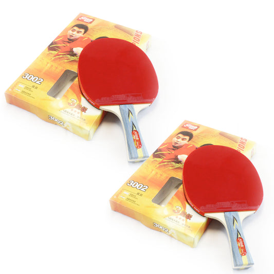 DHS 3 Star Table Tennis Bat / Ping Pong Racket Paddle Long Handle 3002 Pair