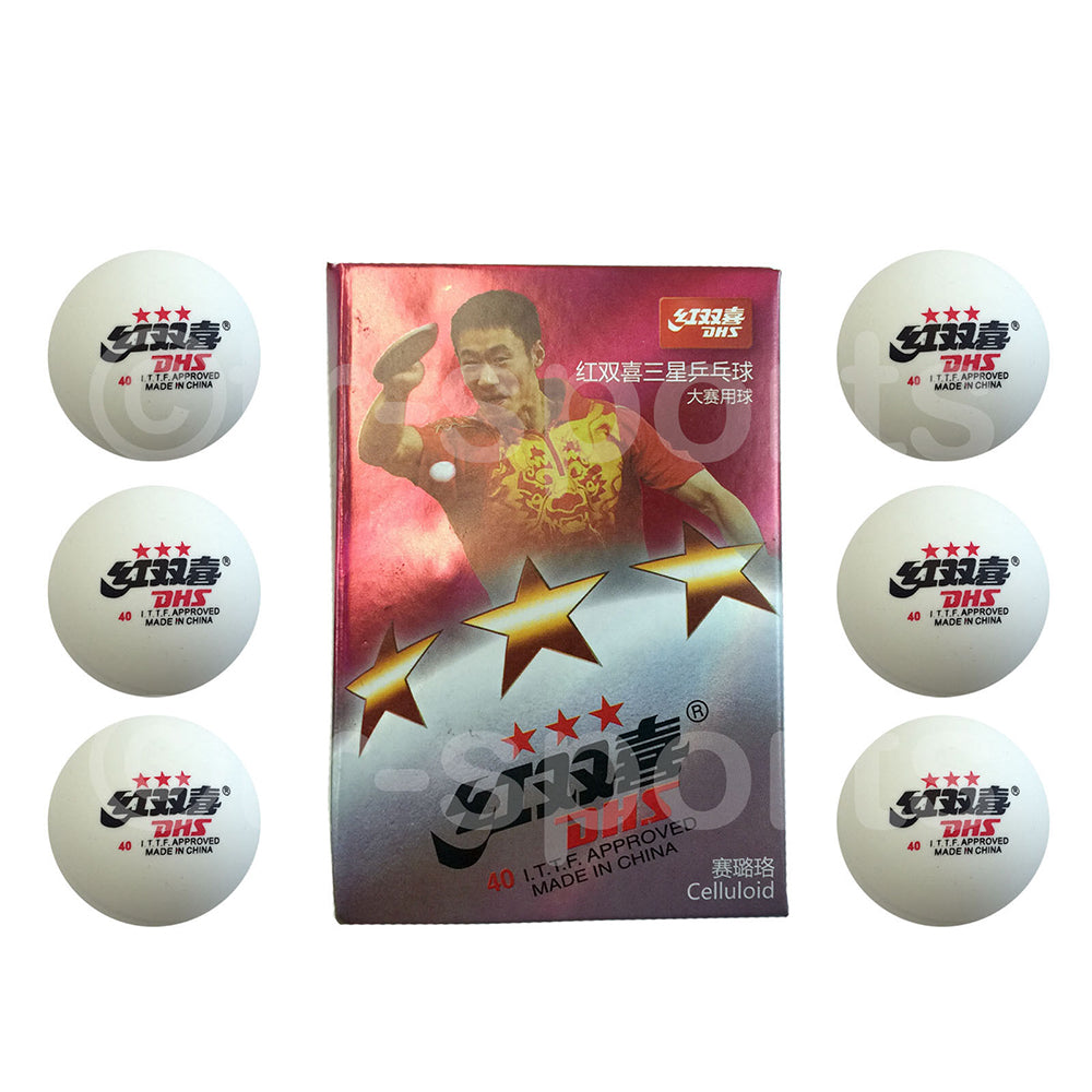 12x DHS 3 Star 40mm Table Tennis Ping Pong Competition Balls White