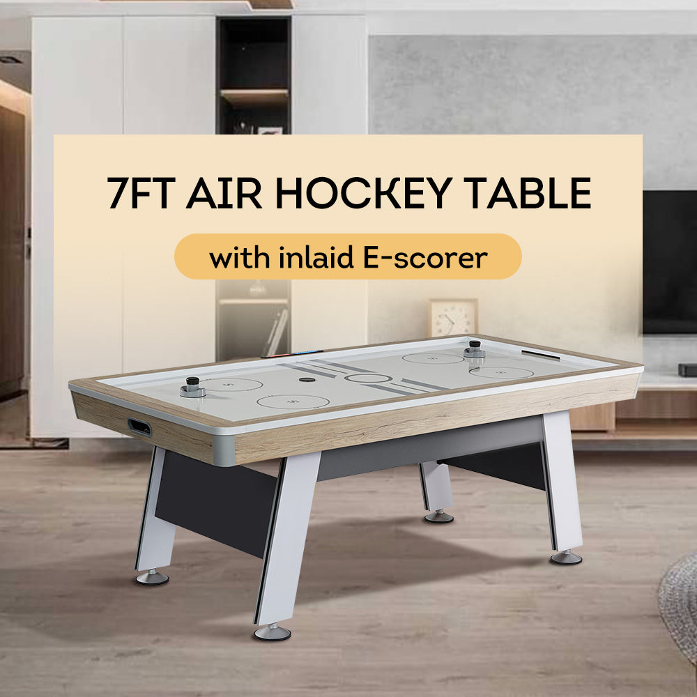 T&R SPORTS 7FT Air Hockey Table Leg With Inlaid E-Scorer - Wood