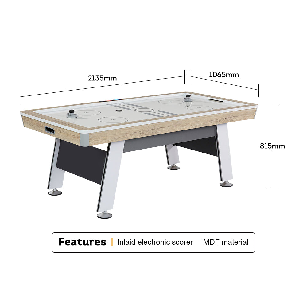 T&R SPORTS 7FT Air Hockey Table Leg With Inlaid E-Scorer - Wood