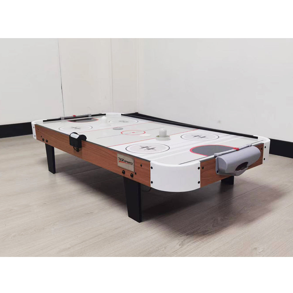 T&R SPORTS 4FT Air Hockey Table Top With E-Scorer - Walnut