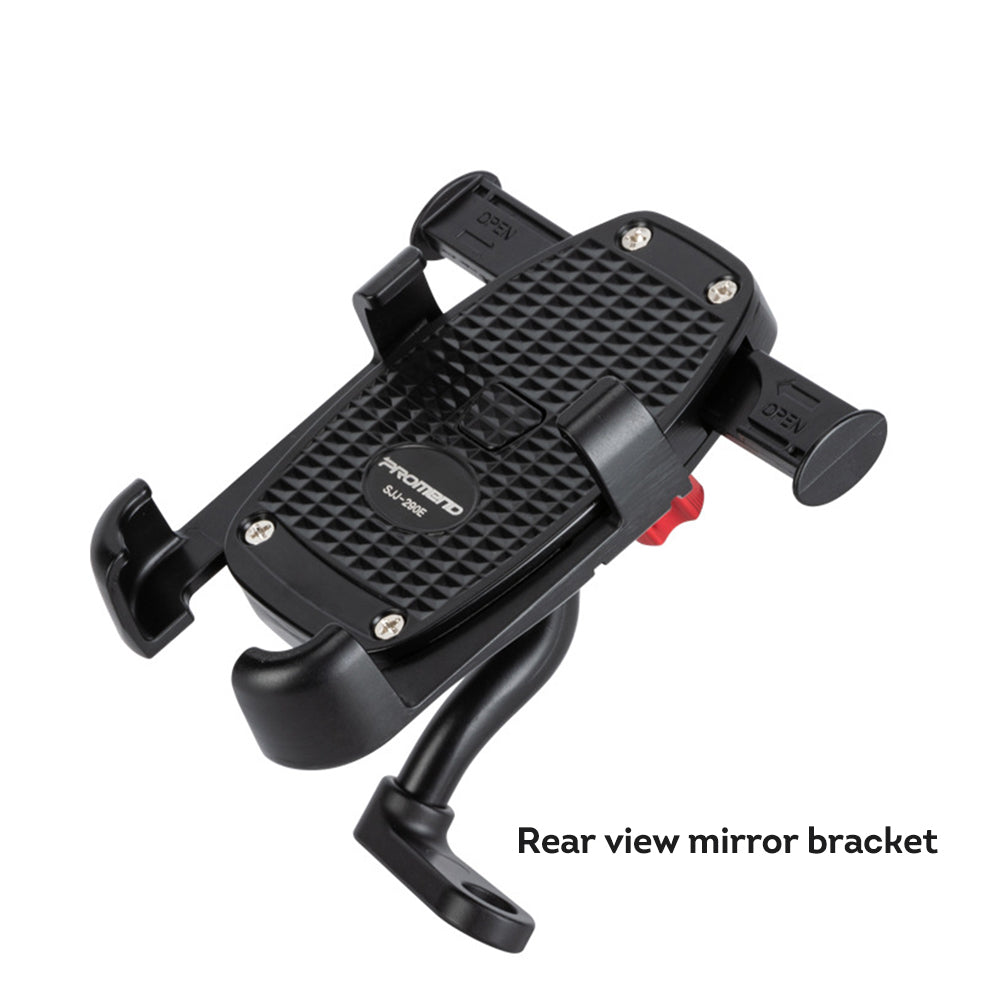 T&R SPORTS Bicycle Handlebar Rear View Mirror Bracket Waterproof Stainless Bracket 360 Degree Rotating E-Bike/Bicycle Accessories