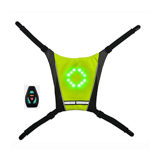 LED Turn Signal Bike Pack Accessory LED Backpack Widget with Direction Indicator - Yellow
