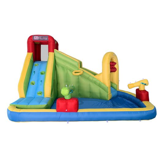 Climb Inflatable Water Park Castle Kids Home Amusement Playground w/ Slide Splash Pool