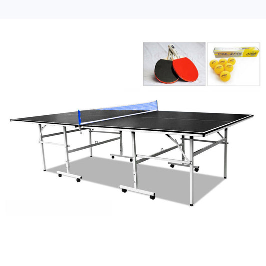 DH 13mm Foldable Portable Ping Pong Table Tennis Table + Accessory Package  - Black