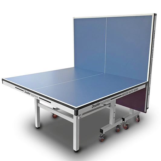 Double Happiness Indoor Pro 250 Table Tennis Ping Pong Table with Free Accessories Package   - Blue