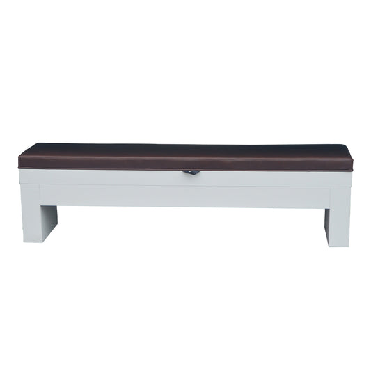 2 x 003 Storage Bench For Dining Pool Table - White Color
