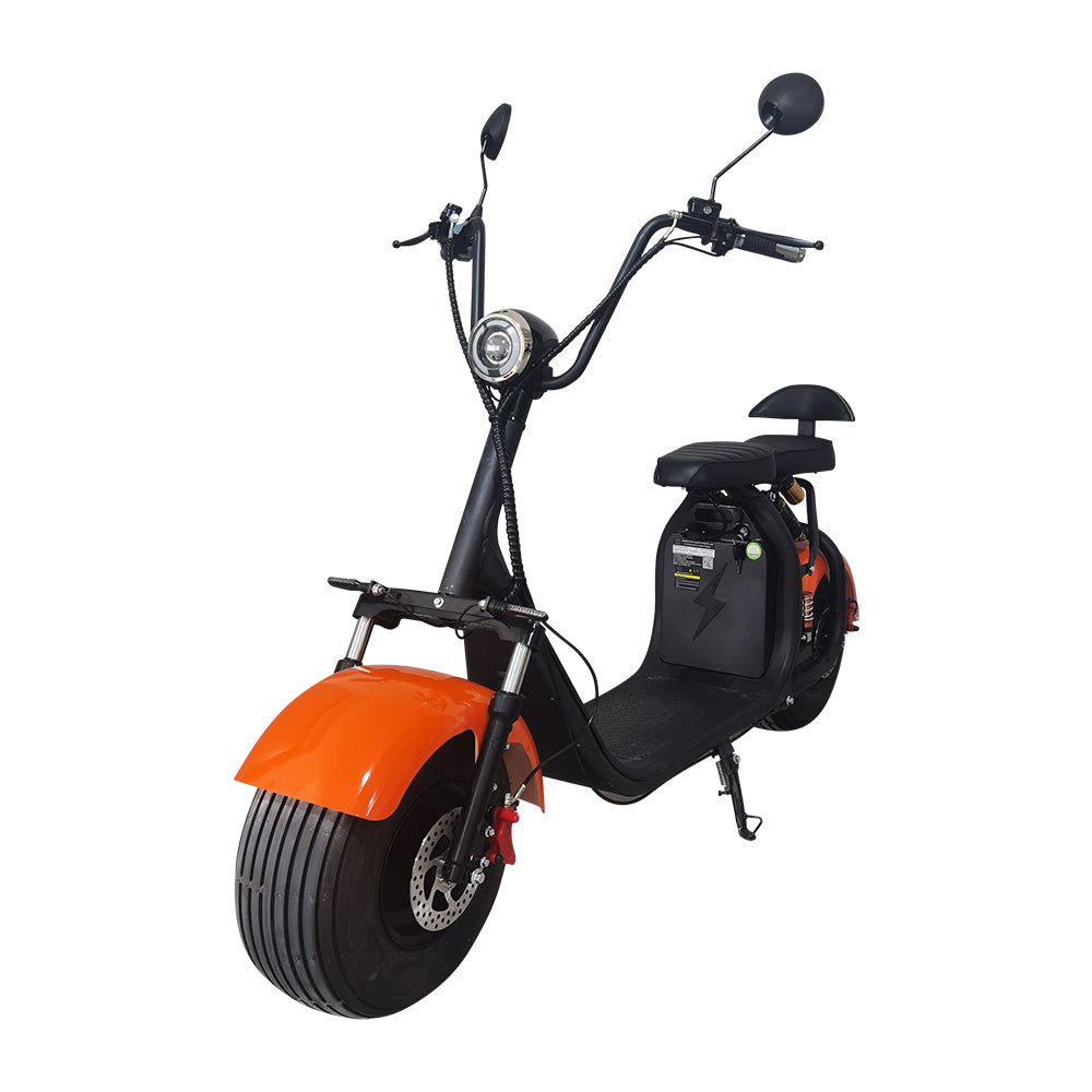 AKEZ C07 Halley 2000W 60V 20AH Electric Scooter Big Wheel Motorcycle Scooter Adult Riding - Orange