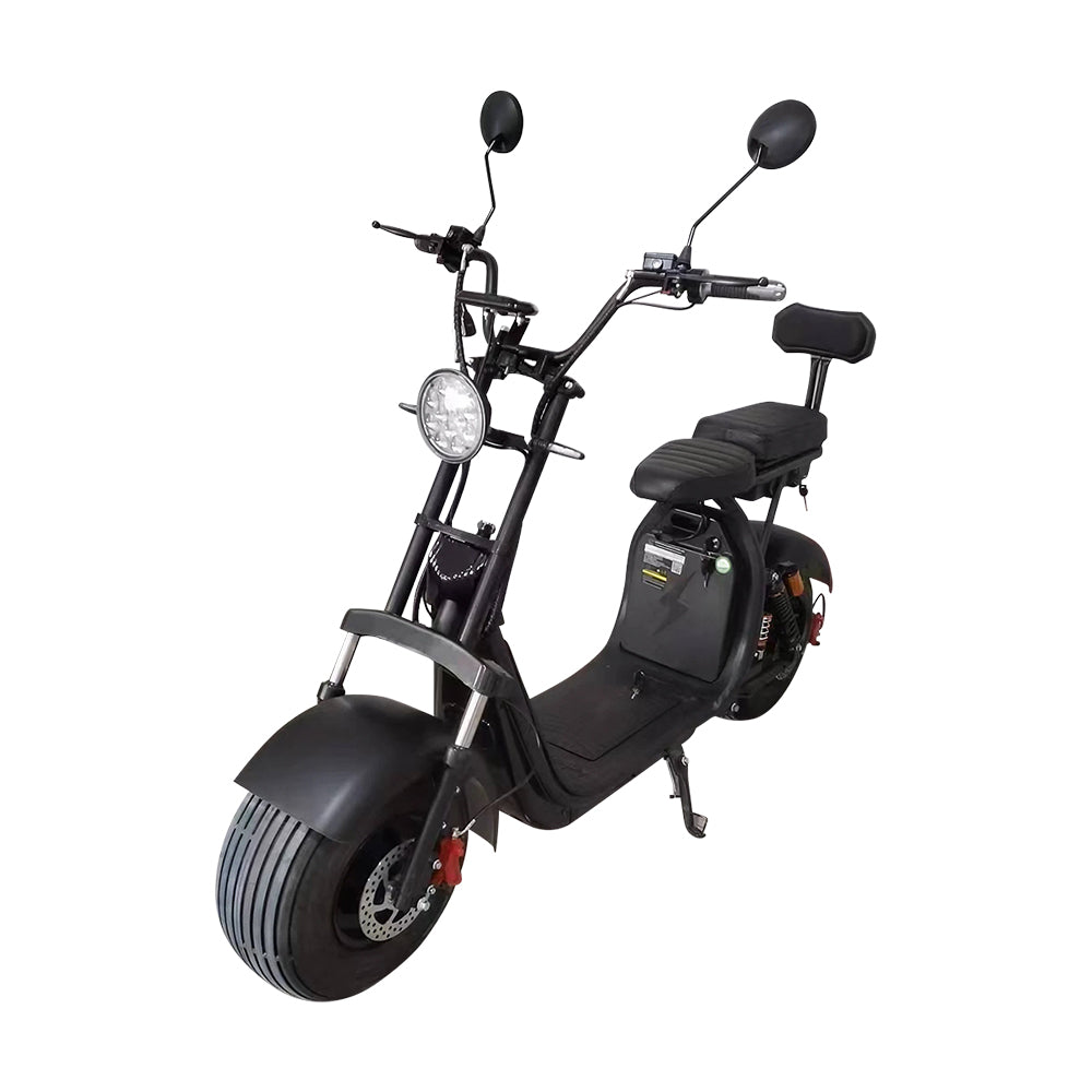 AKEZ C07AP Halley 2500W 60V 20AH Electric Scooter Big Wheel Motorcycle Scooter Adult Riding - Black