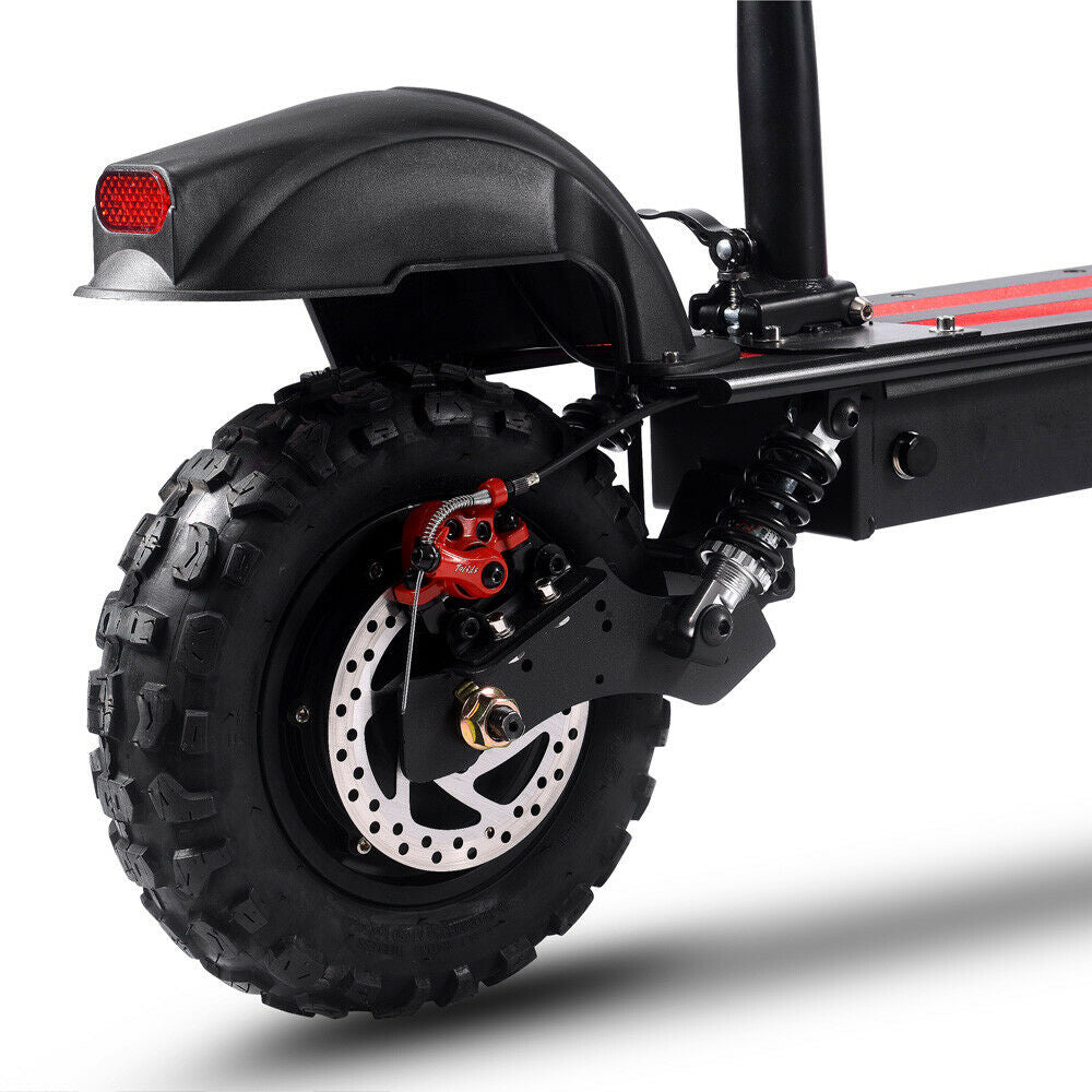 AKEZ 11SQ Dual Motors 1000W 11 Inches  Electric Scooter w/ Seat Vacuum Tyre Front& Rear Suspension - Black