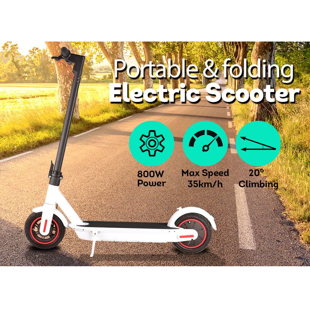 AKEZ M365 MAX Electric Scooter Foldable Motorised Scooter White 10 Inches 50KM