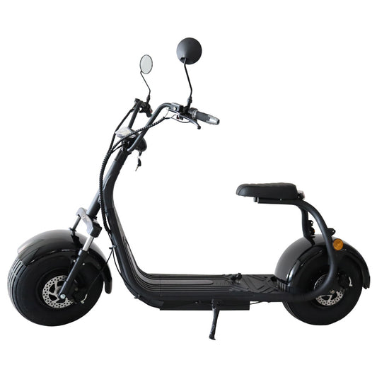 AKEZ Update Model 1500W SMD201 HALLEY Electric Scooter Big Wheel Motorised Adult Riding - Black