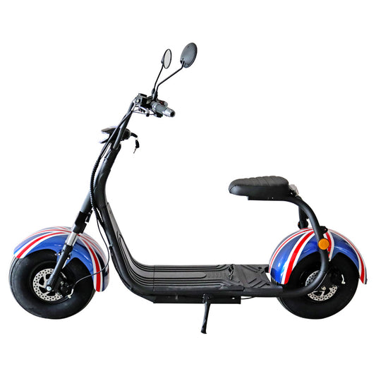 AKEZ Update Model 1500W SMD201 HALLEY Electric Scooter Big Wheel Motorised Adult Riding - Blue