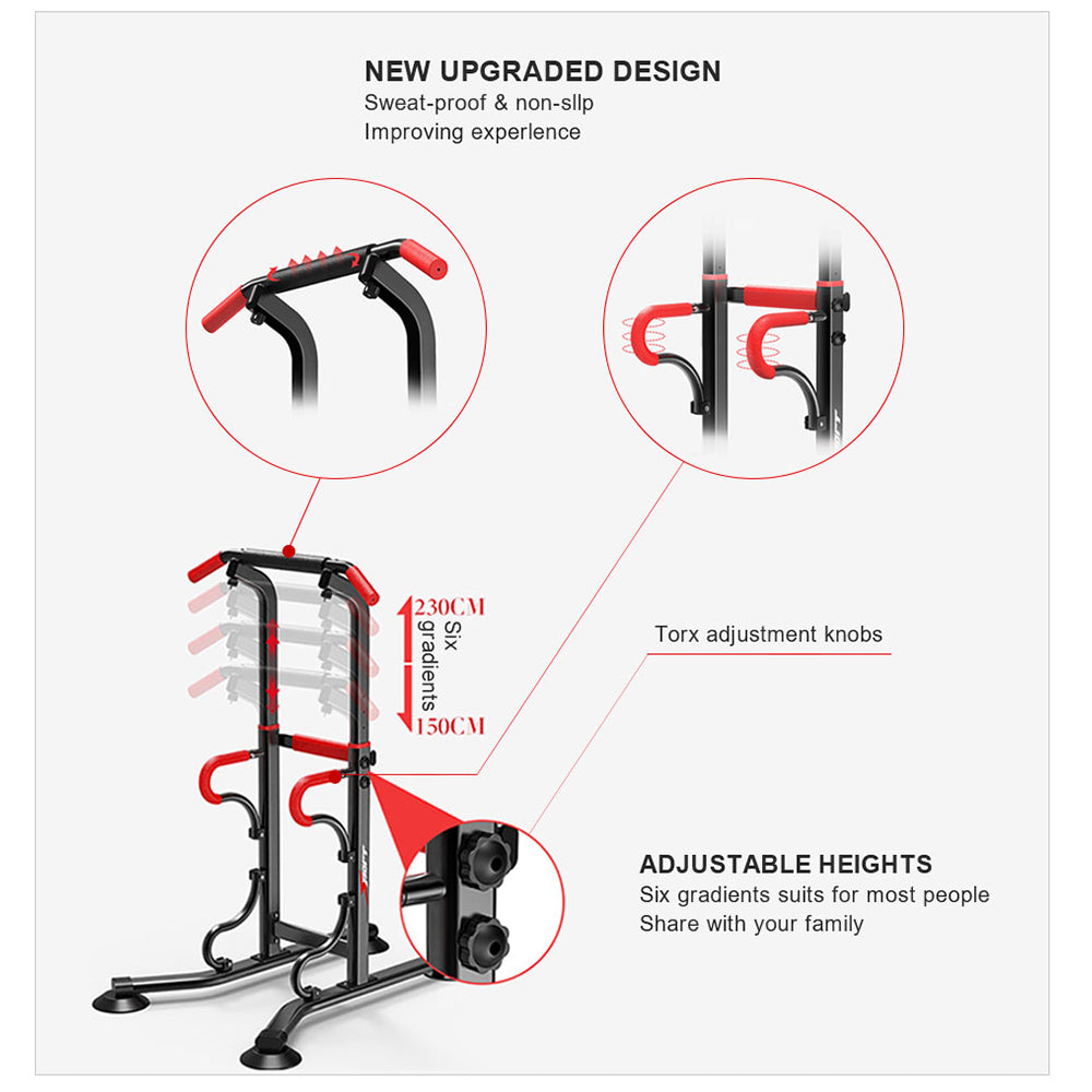 4-in-1 Chin Up Pull Up Power Tower Multi-Function Station Home Gym