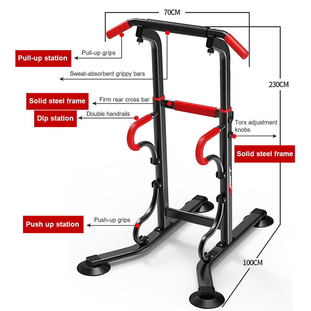 4-in-1 Chin Up Pull Up Power Tower Multi-Function Station Home Gym