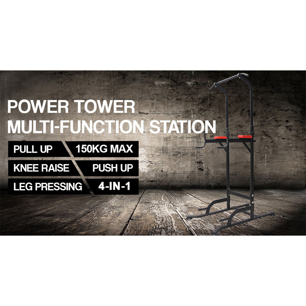 T055 Pull Up Chin Up Knee Raise Workout Station Men Women Exerise Home GYM Fitness