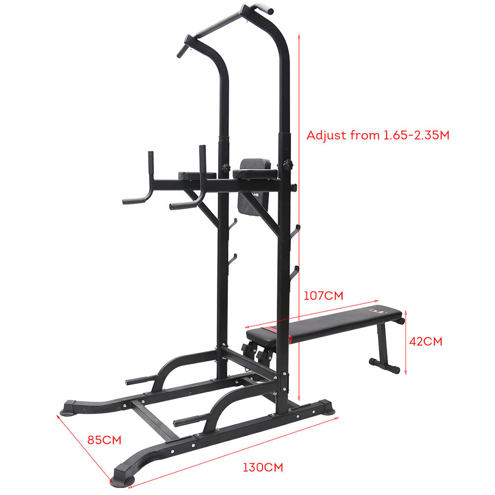 T058 Pull Up Chin Up Knee Raise Workout Station Men Women Exercise Home GYM Fitness