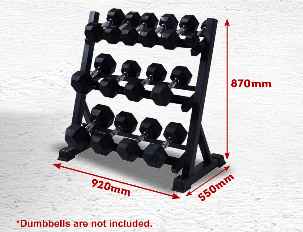 JMQ Fitness Three Layers Dumbbell Rack Holder Stand