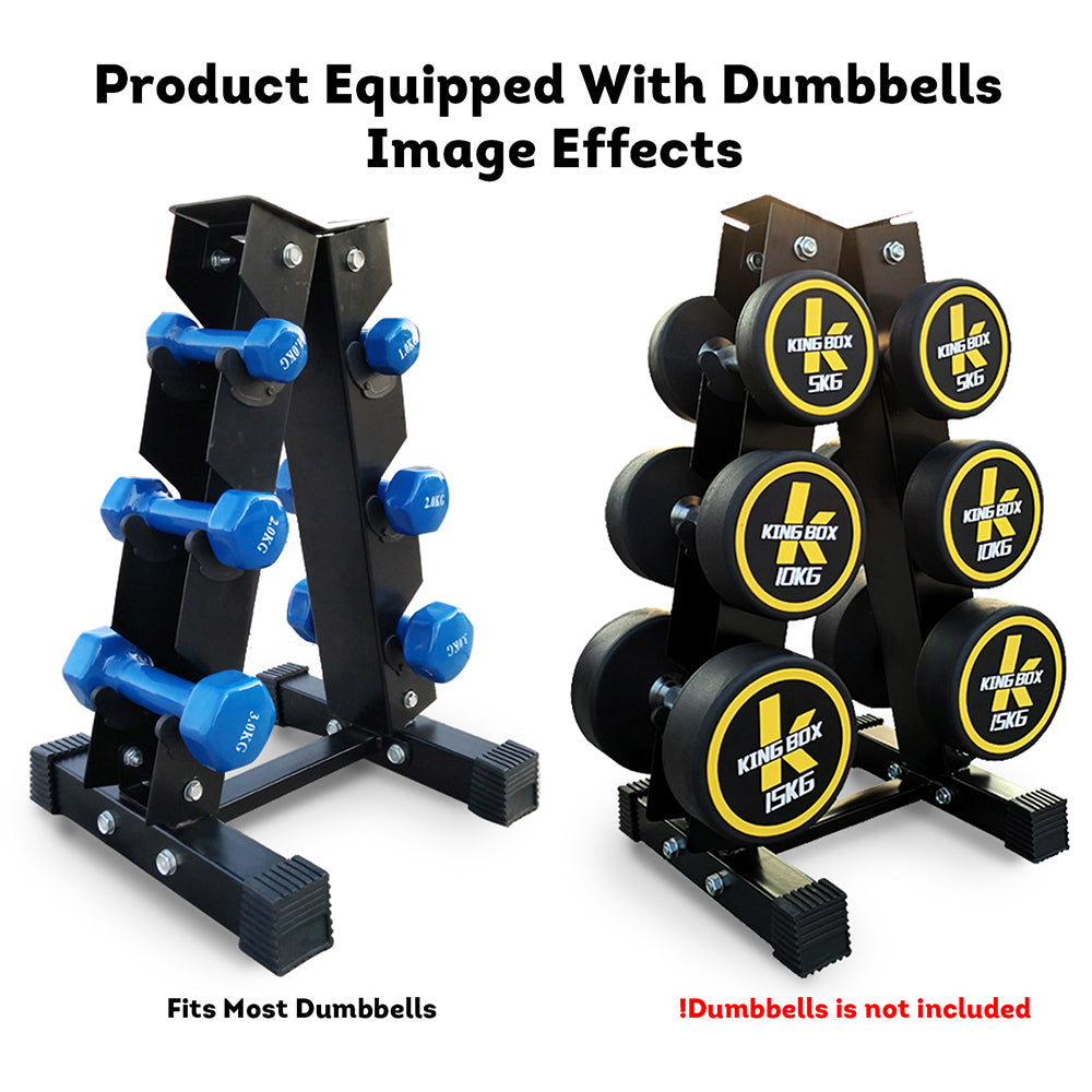 Vertical Dumbbell Dumbbells Storage Rack Stand 3-Pair Home Gym Weight Equipment