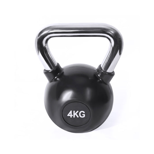 Black Coating Cast Iron Kettlebell Kattle Bell Fitness Lifting Pot Dumbbell Home Gym - 4KG