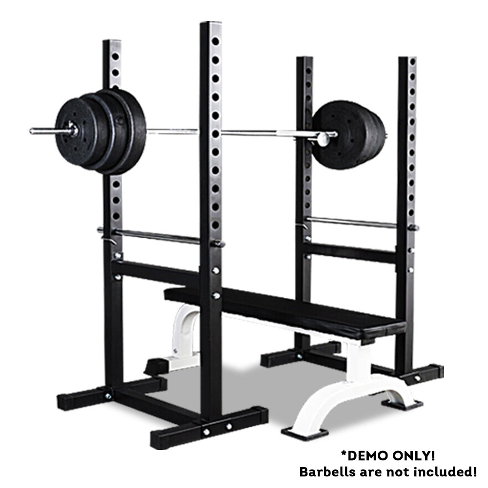 JMQ Fitness RBT303 Squat Rack Bench Press Weight Adjustable Lifting Home Gym