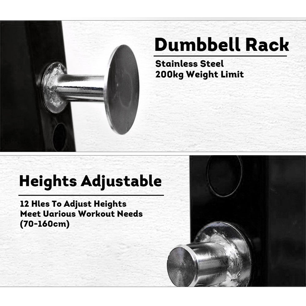 JMQ Fitness RBT303 Squat Rack Bench Press Weight Adjustable Lifting Home Gym