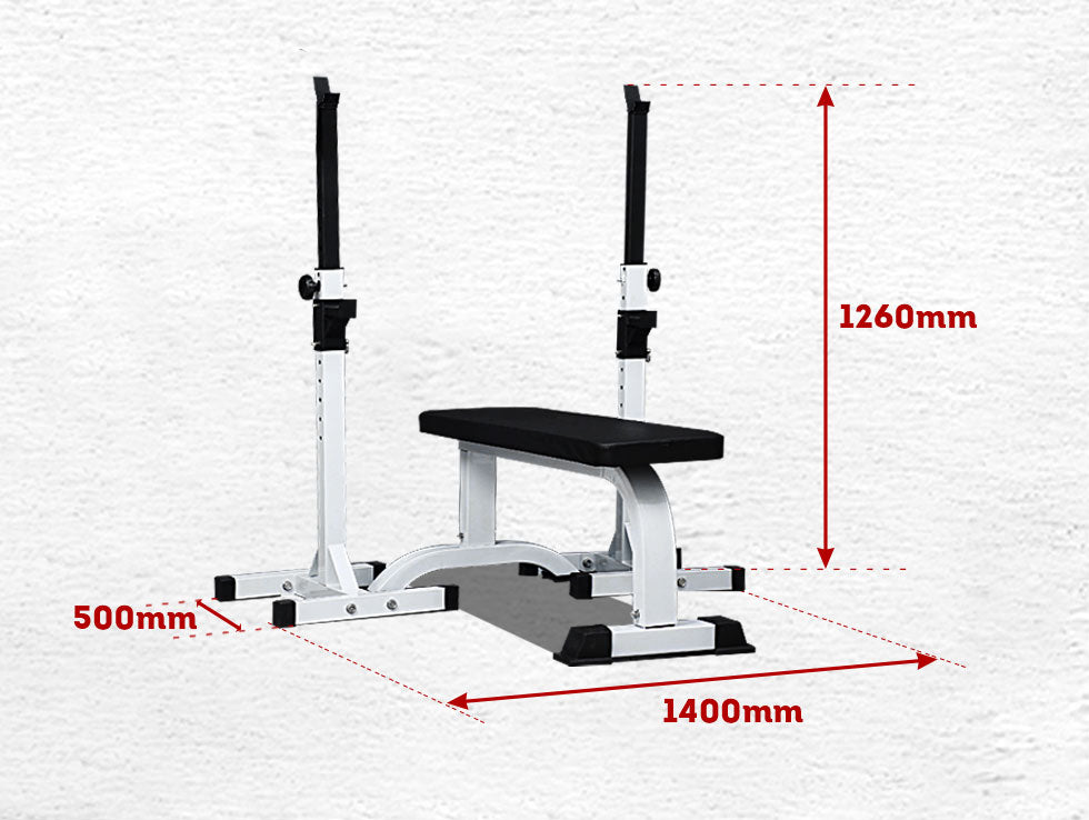 RBT305 Adjustable Squat Rack Stand & Weight Bench Press Set