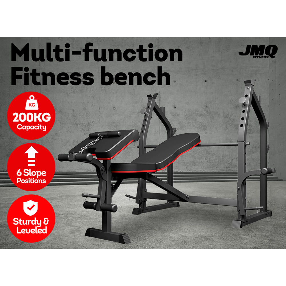 JMQ Fitness RBT3017 Multi-Station Weight Bench Press Fitness Incline Gym Workout