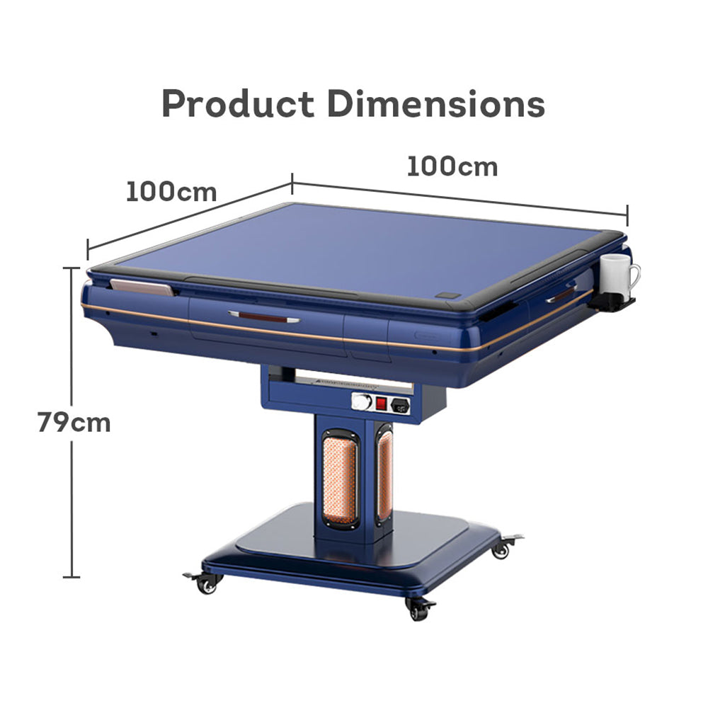 Heating Q3 Champagne With Cover Plate With USB External Frame Comes With A Cup Holder Automatic Mahjong Table