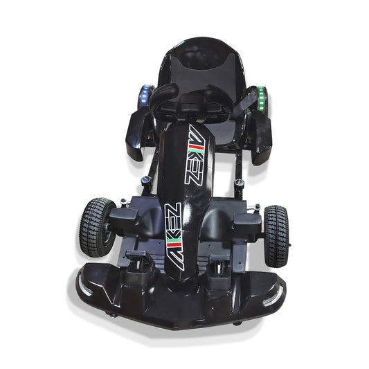 36V4A Electric Go Kart For Kids Hoverboard Four-wheel Race Car Adjustable Frame - Black