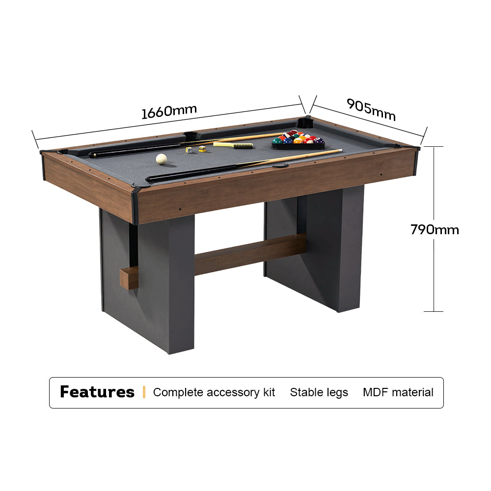 T&R Sports 5Ft6In Pool Table Walnut Frame