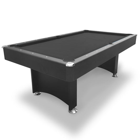 MACE 7FT Modern Design Pool Table Snooker Billiard Table Black Frame with Free Accessories - Black