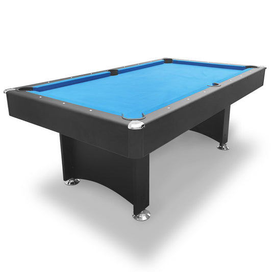 MACE 7FT Modern Design Pool Table Snooker Billiard Table Black Frame with Free Accessories - Blue