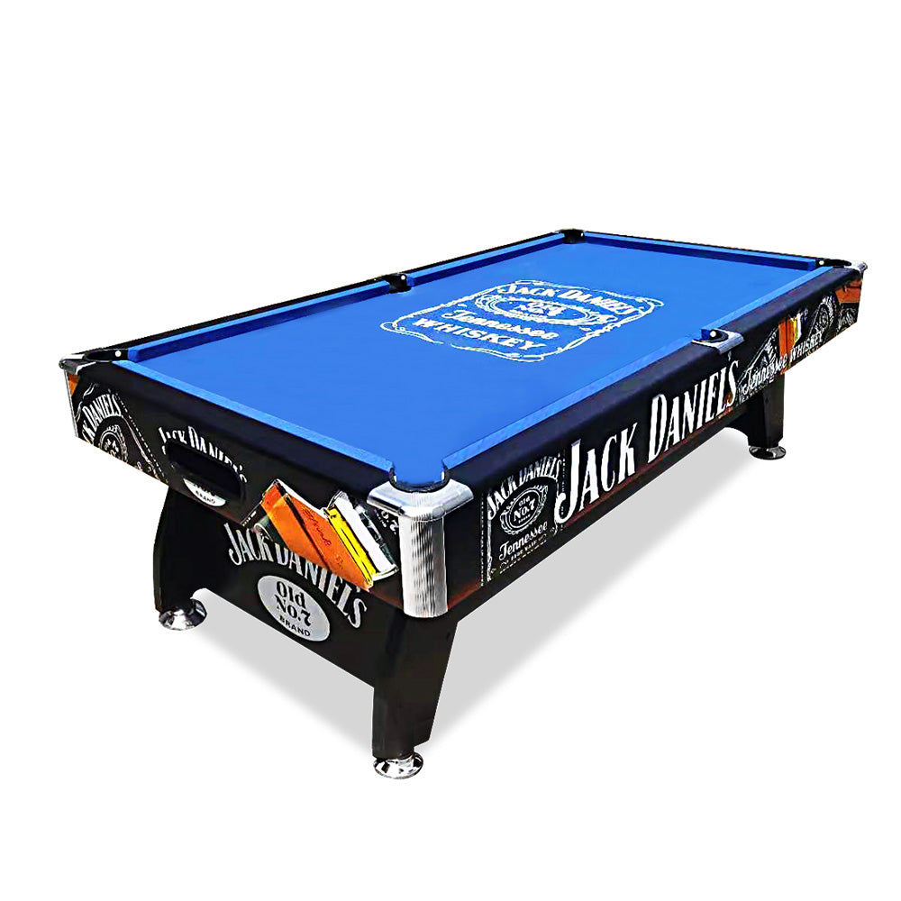 JD LOGO 7FT MDF  Pool Snooker Billiards Table Free Accessory - BLUE