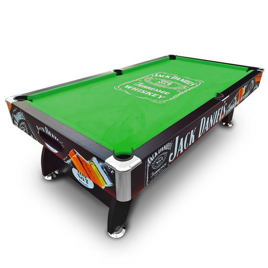 JD LOGO 7FT MDF  Pool Snooker Billiards Table Free Accessory - GREEN