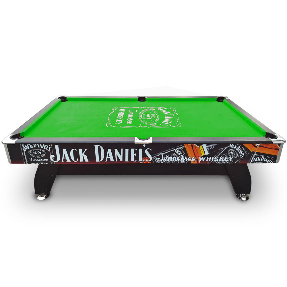 JD LOGO 7FT MDF  Pool Snooker Billiards Table Free Accessory - GREEN