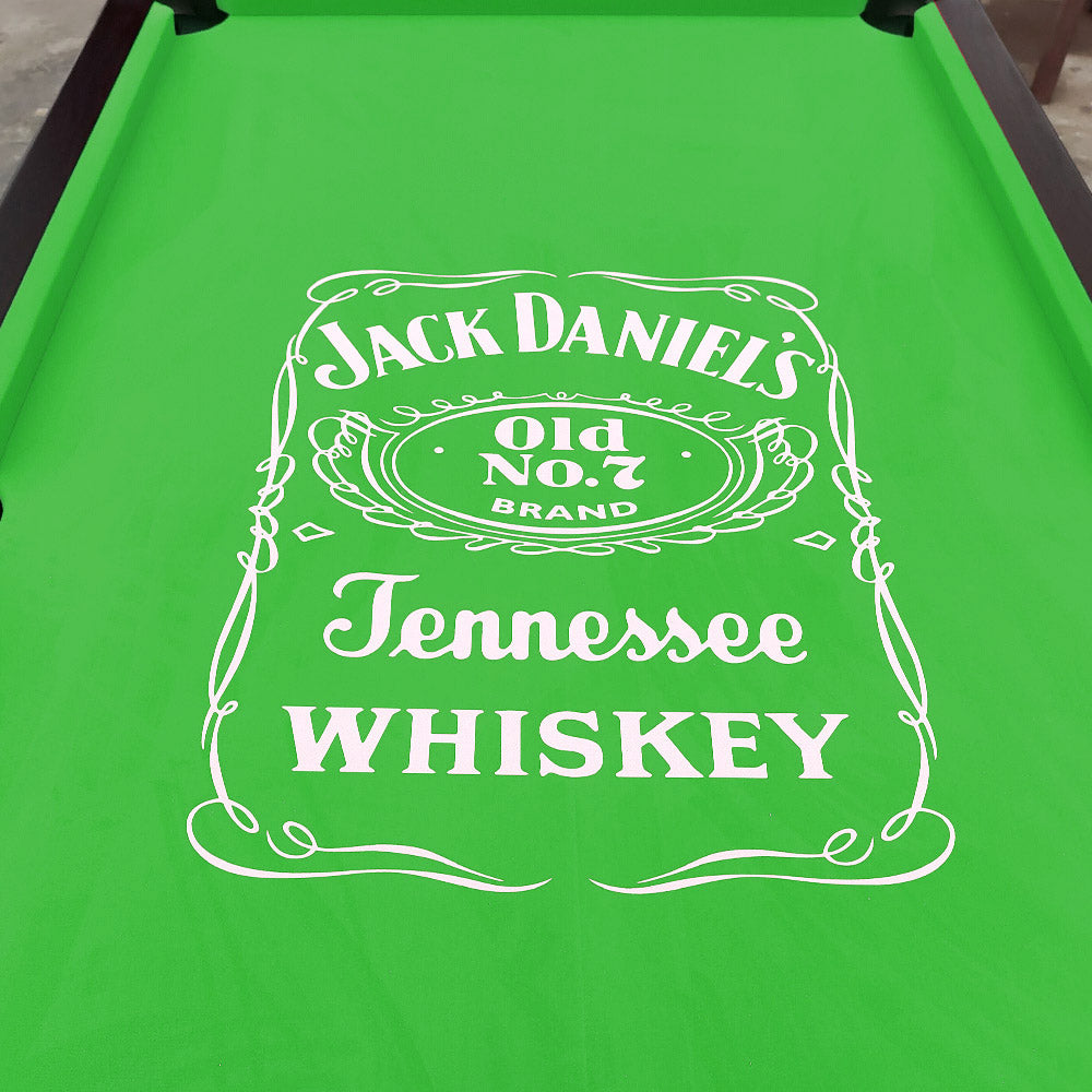 JD LOGO 7FT MDF  Pool Snooker Billiards Table Free Accessory - GREEN