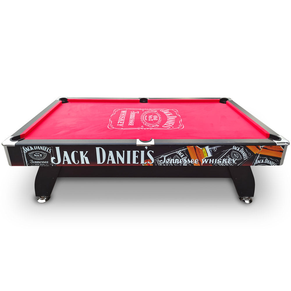 JD LOGO 7FT MDF  Pool Snooker Billiards Table Free Accessory - RED