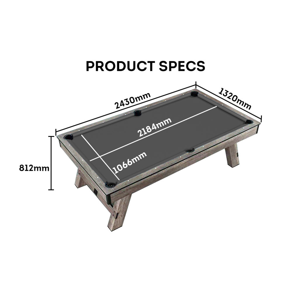 MACE 8FT 3-IN-1 Retro Pool Table| Dining Table| Table Tennis Table| Billards Table