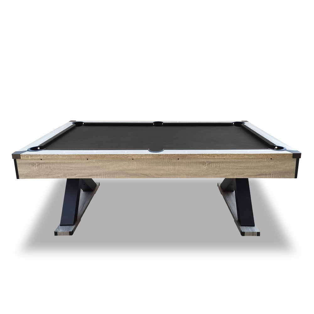 T&R SPORTS 8FT MDF Billiard Table with Free Accessories Pack Pool Snooker Table - Black&Silver Mist