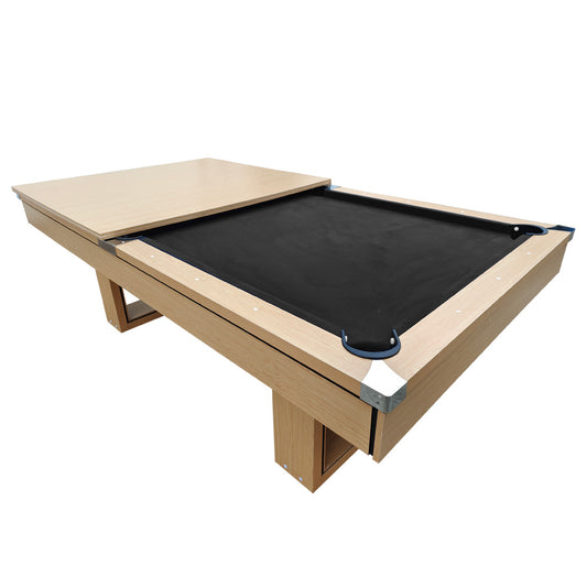 8FT 3 IN 1 Simple Modern Pool Table/Billiards Table/Pingpong Table/Dining table With Free Accessories (WOODBLK: 10% OFF PRE-SALE, Dispatch in 8 weeks) - OAKBLK